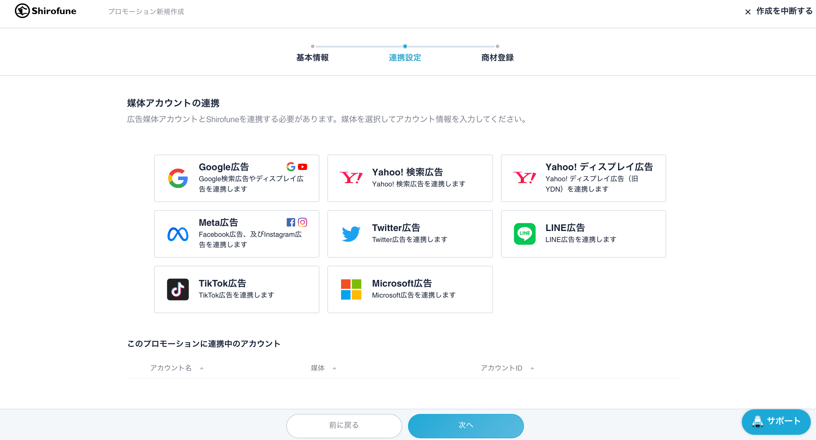Twitter広告の連携手順 – Shirofuneサポートページ